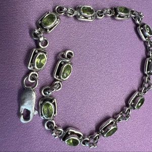 Sterling silver and peridot bracelet